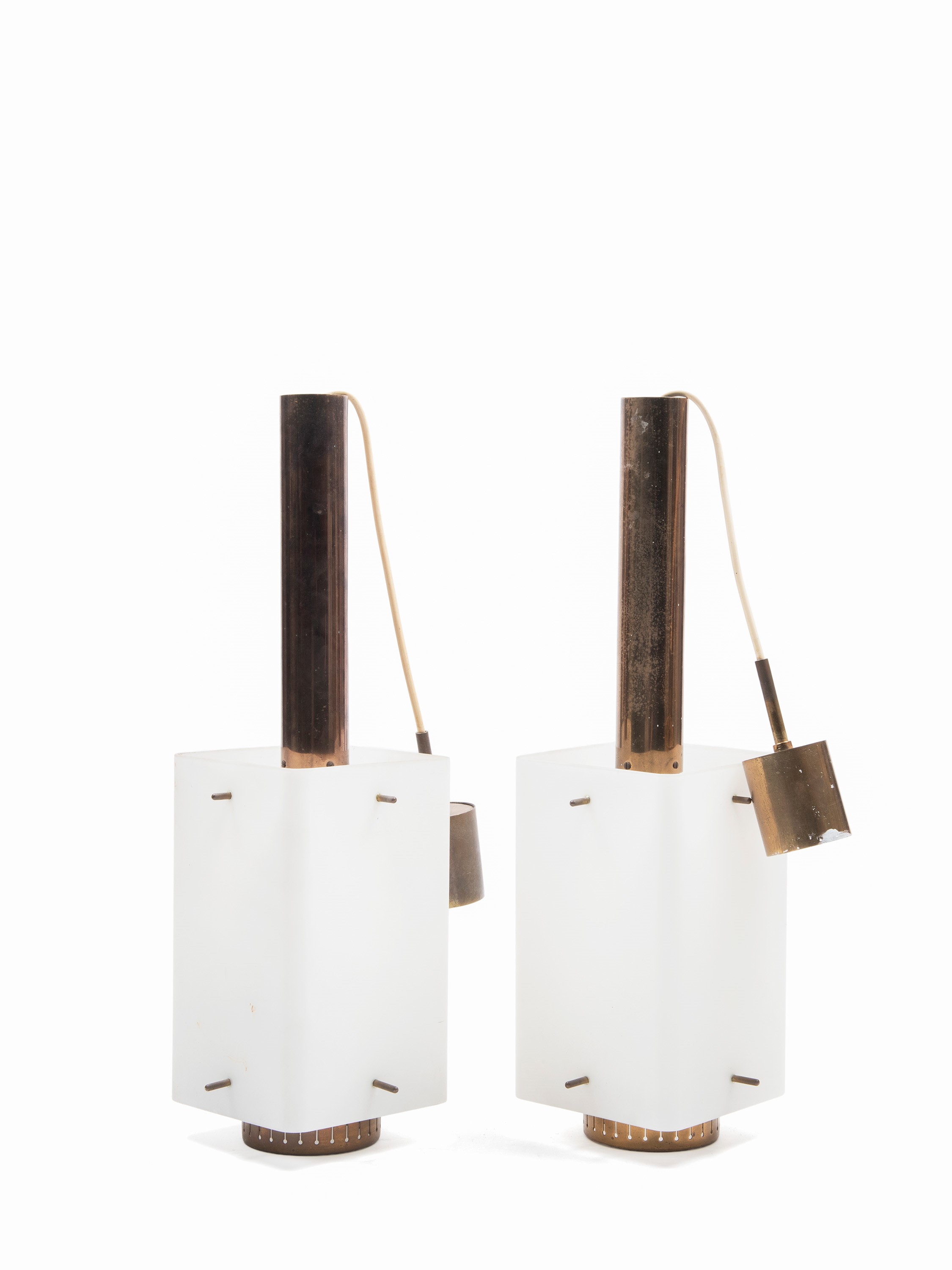 Stilnovo - Lampadario a due luci, h 53,5 cm, XX secolo