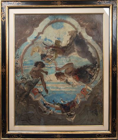 Modello per affresco, olio su tela