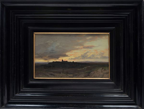 Hermann Corrodi - VIEW OF THE ROMAN COUNTRYSIDE