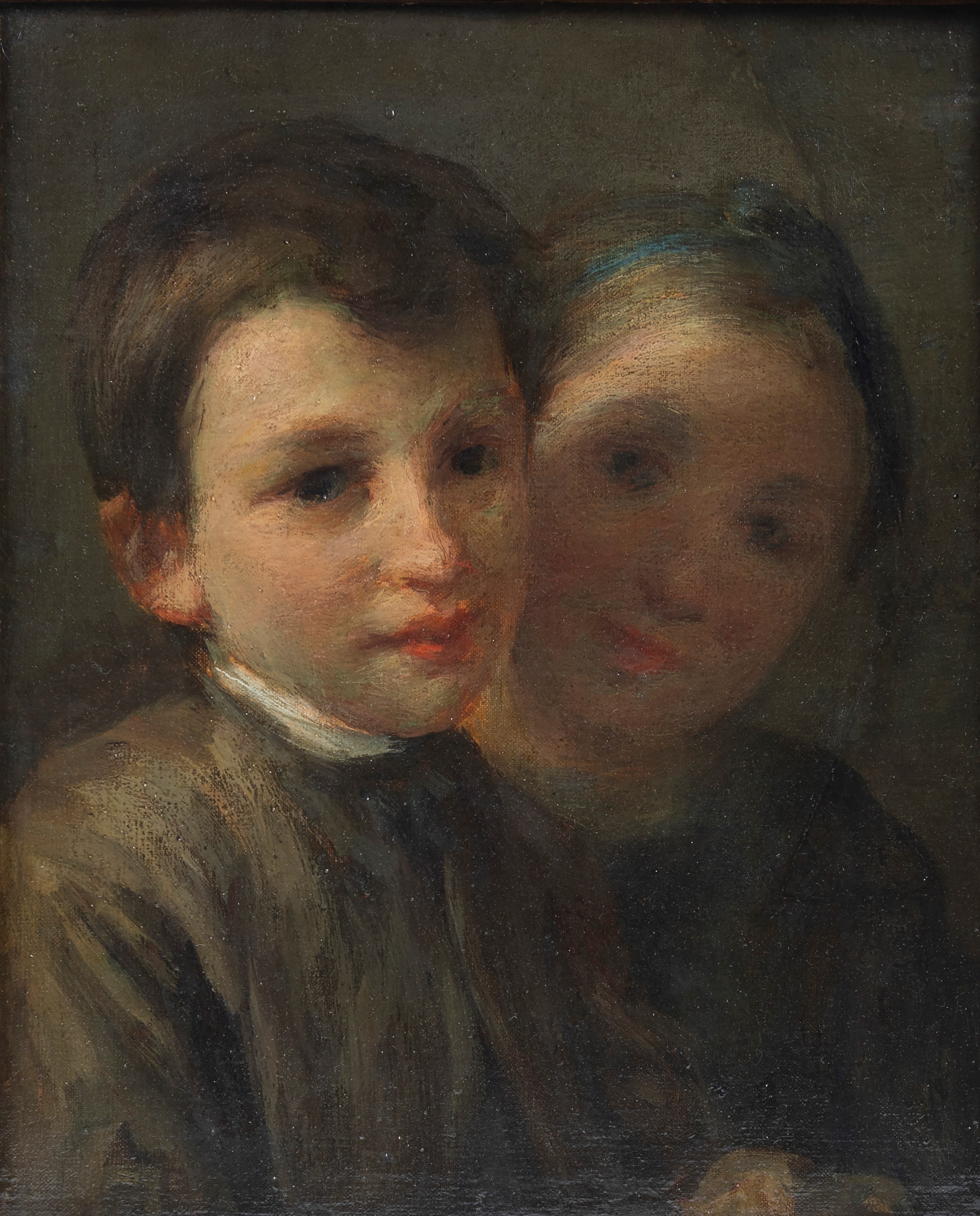 (attribuito A) Giovanni Carnovali Detto il Piccio - Ritratto della famiglia Cattaneo, olio su tel...