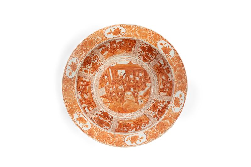 BACILE IN PORCELLANA ROSSO FERRO