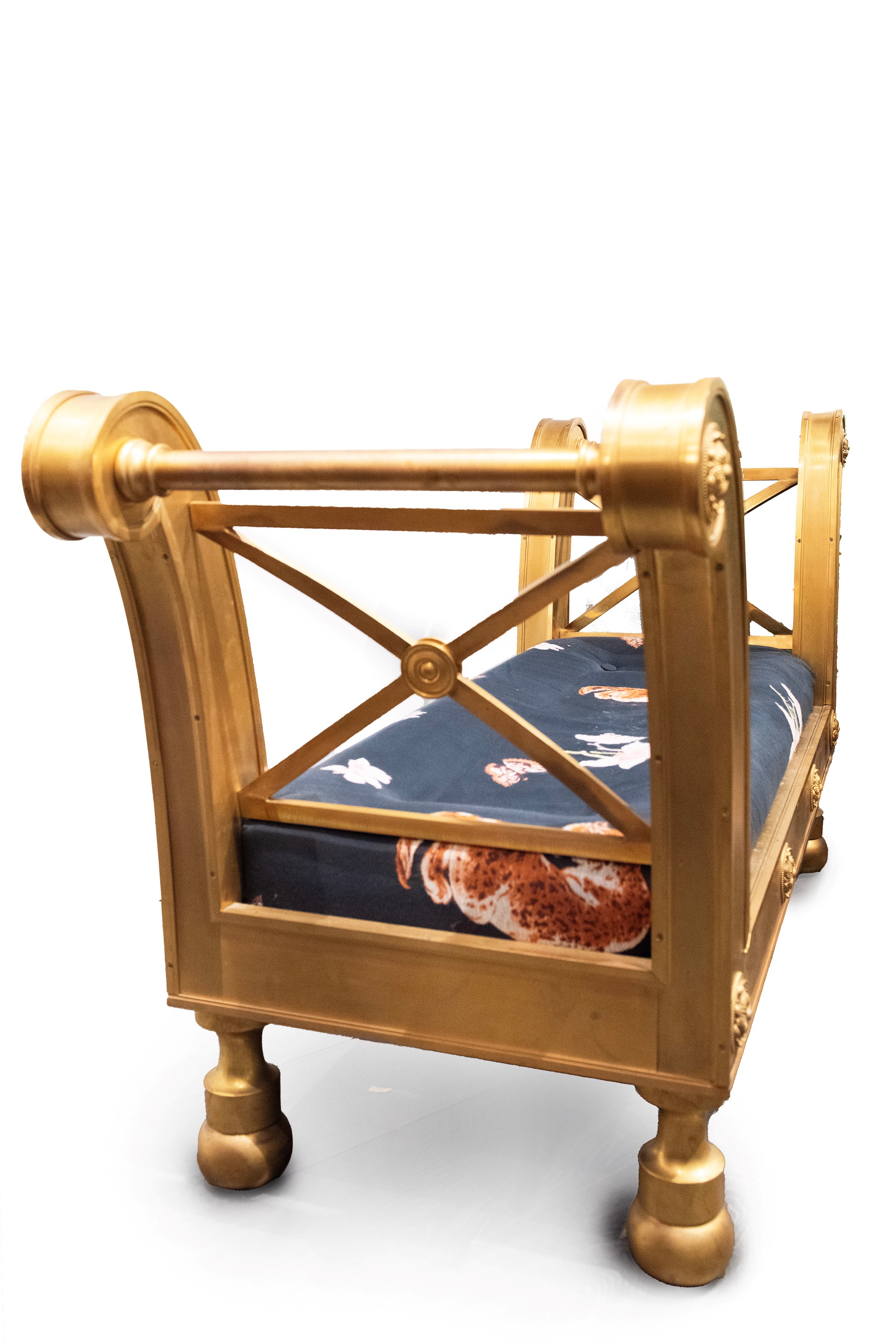 Due panchette in bronzo dorato, stile Impero, inizio XX secolo