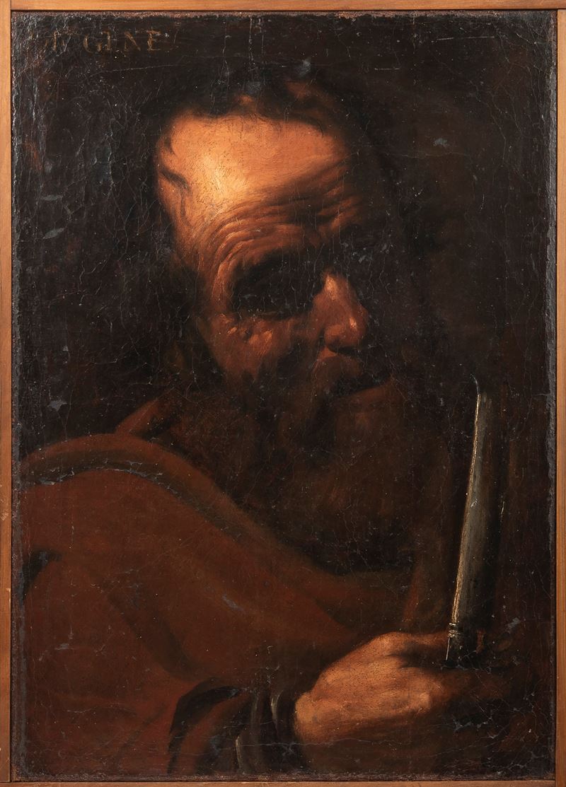 Scuola italiana, San Bartolomeo, olio su tela