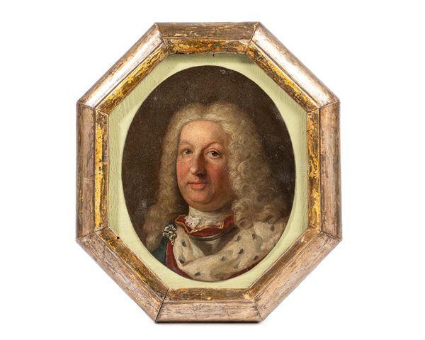 MINIATURA SU RAME RAFFIGURANTE VOLTO DI GENTILUOMO