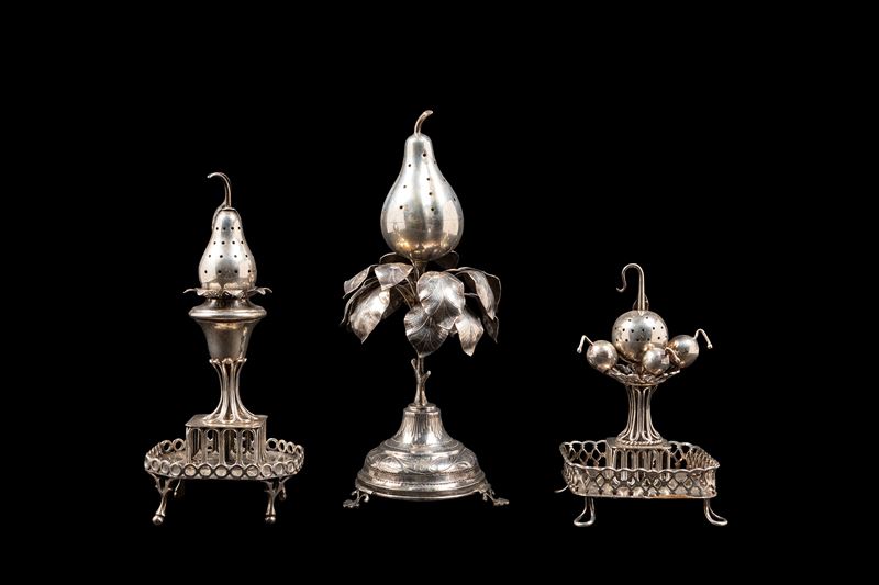 TRE PORTASTUZZICANDENTI IN ARGENTO