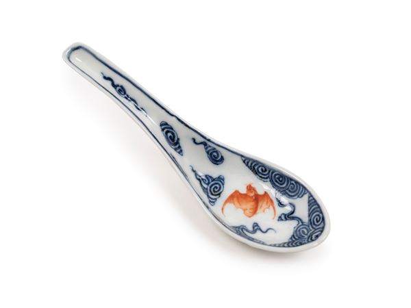 A PORCELAIN SPOON