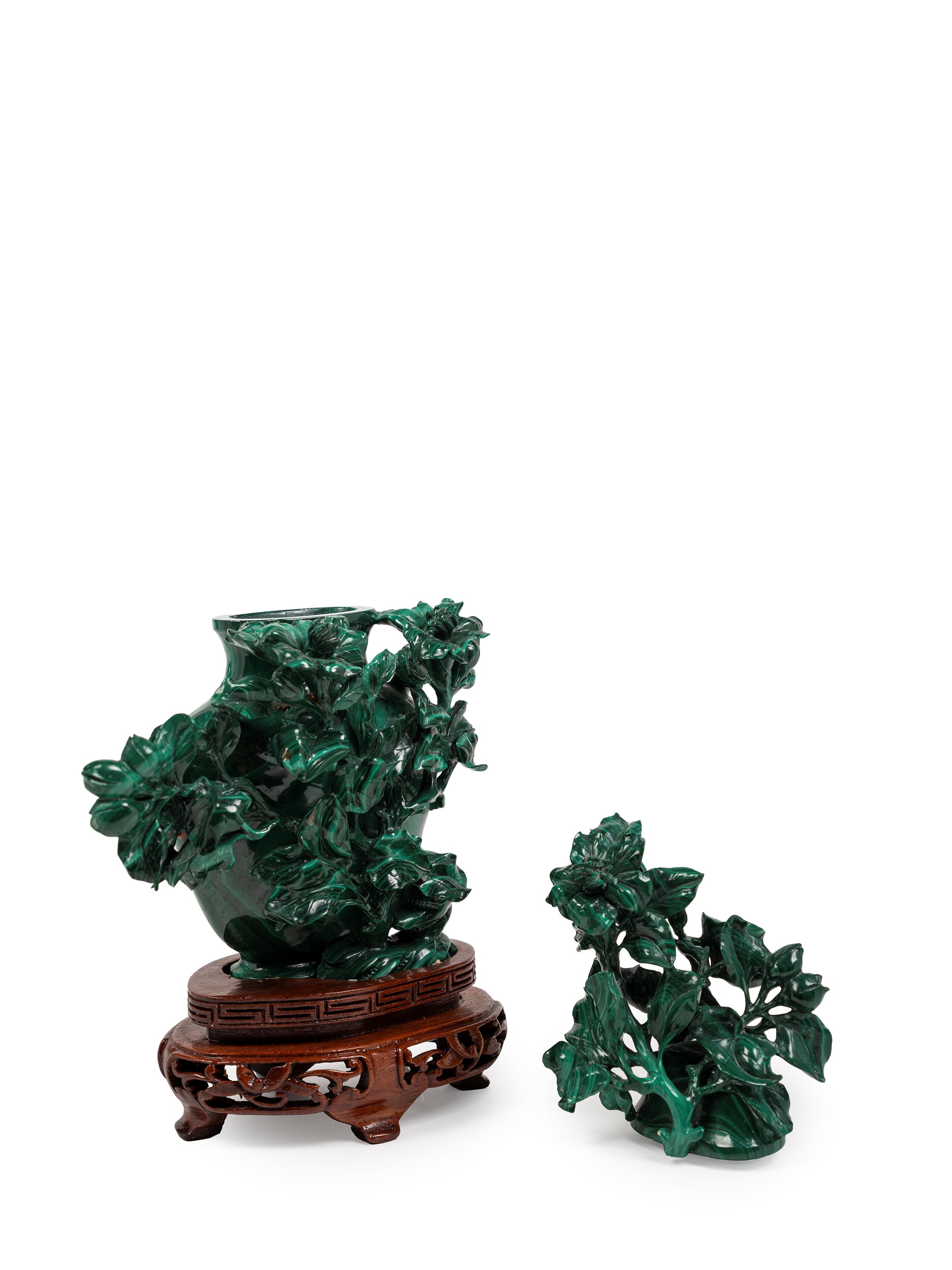 VASO CON COPERCHIO IN MALACHITE