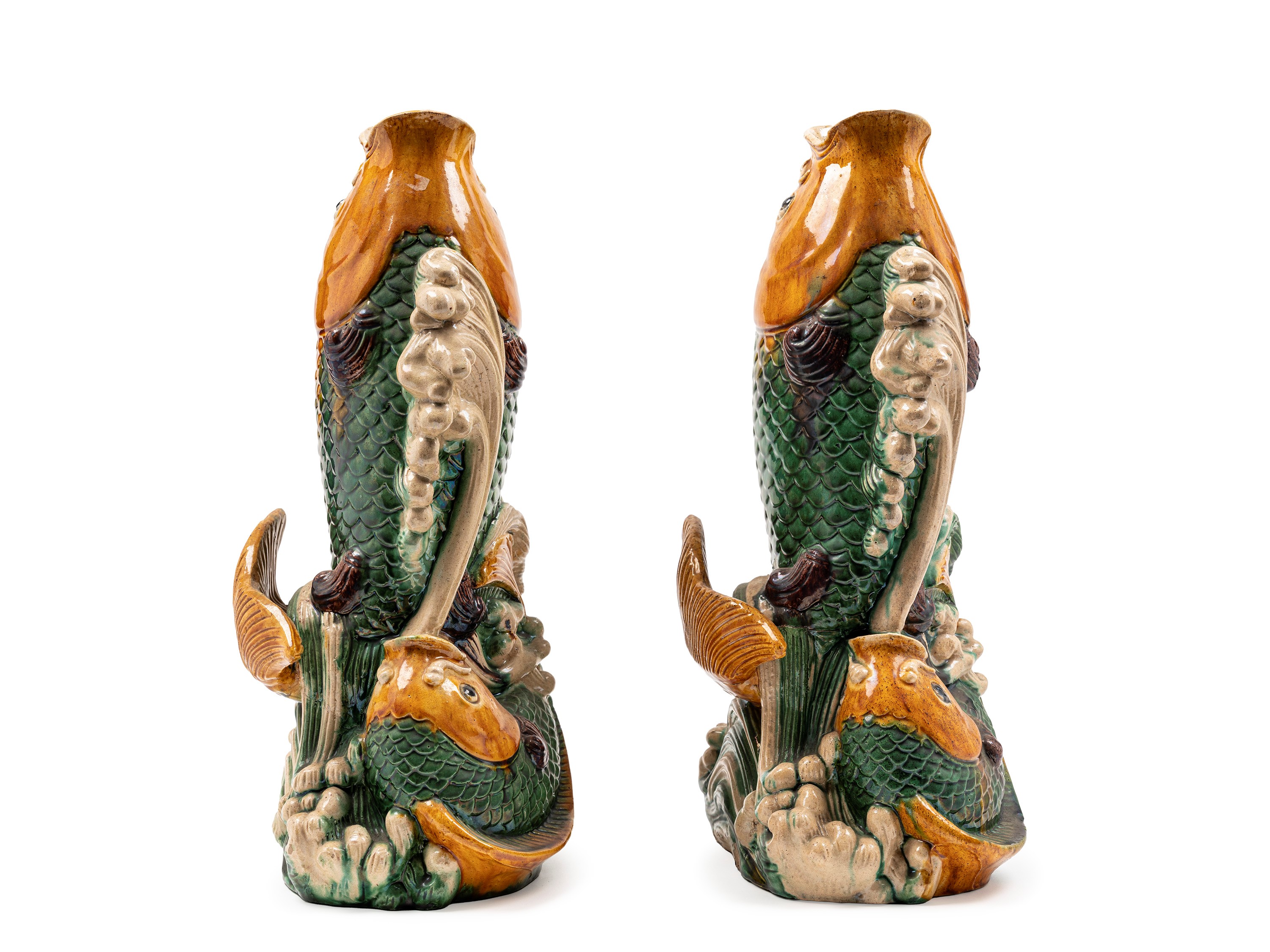 COPPIA DI VASI IN CERAMICA SANCAI