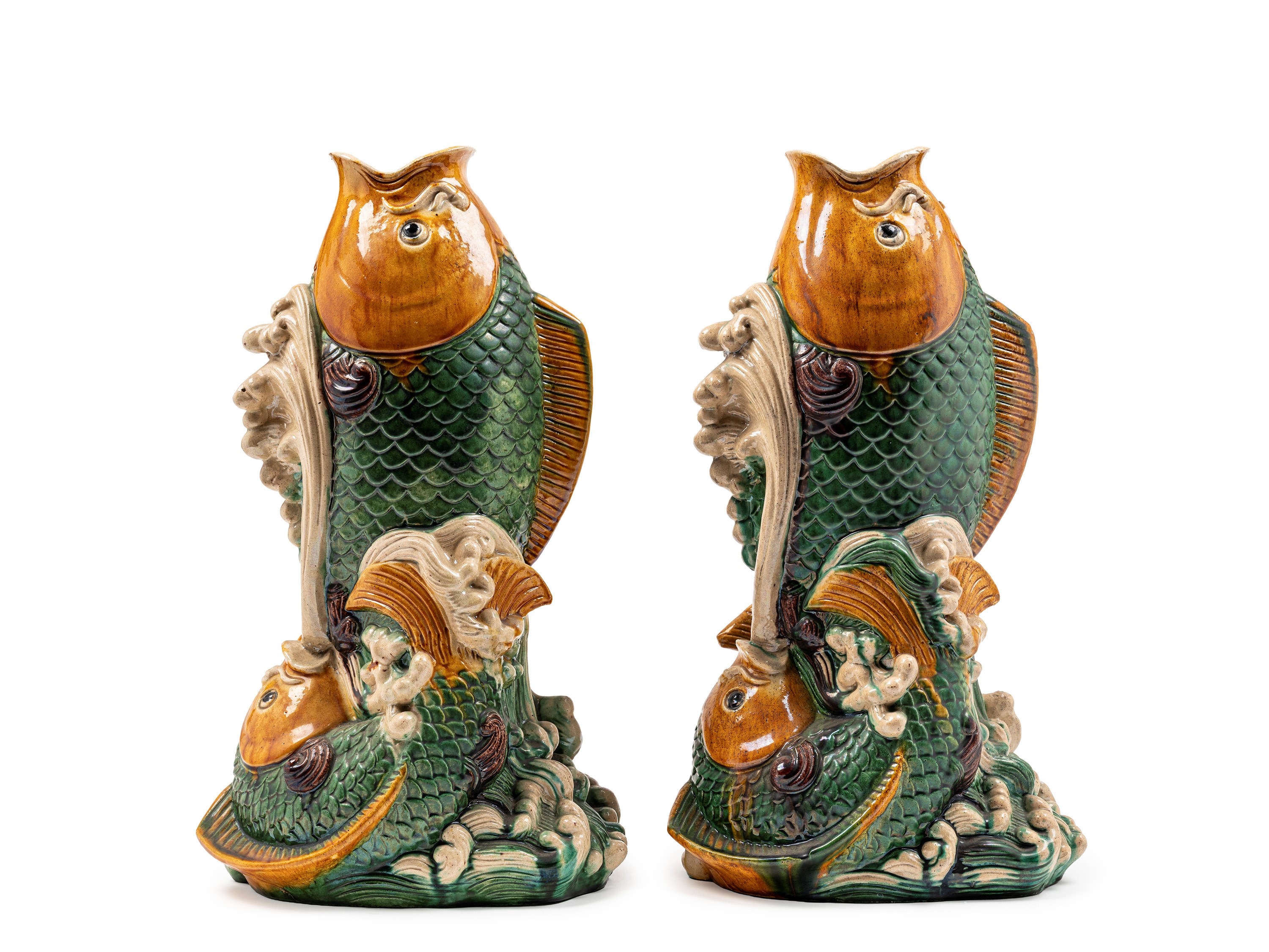 COPPIA DI VASI IN CERAMICA SANCAI