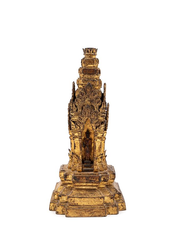 A GILT-BRONZE DEVOTIONAL ALTAR 