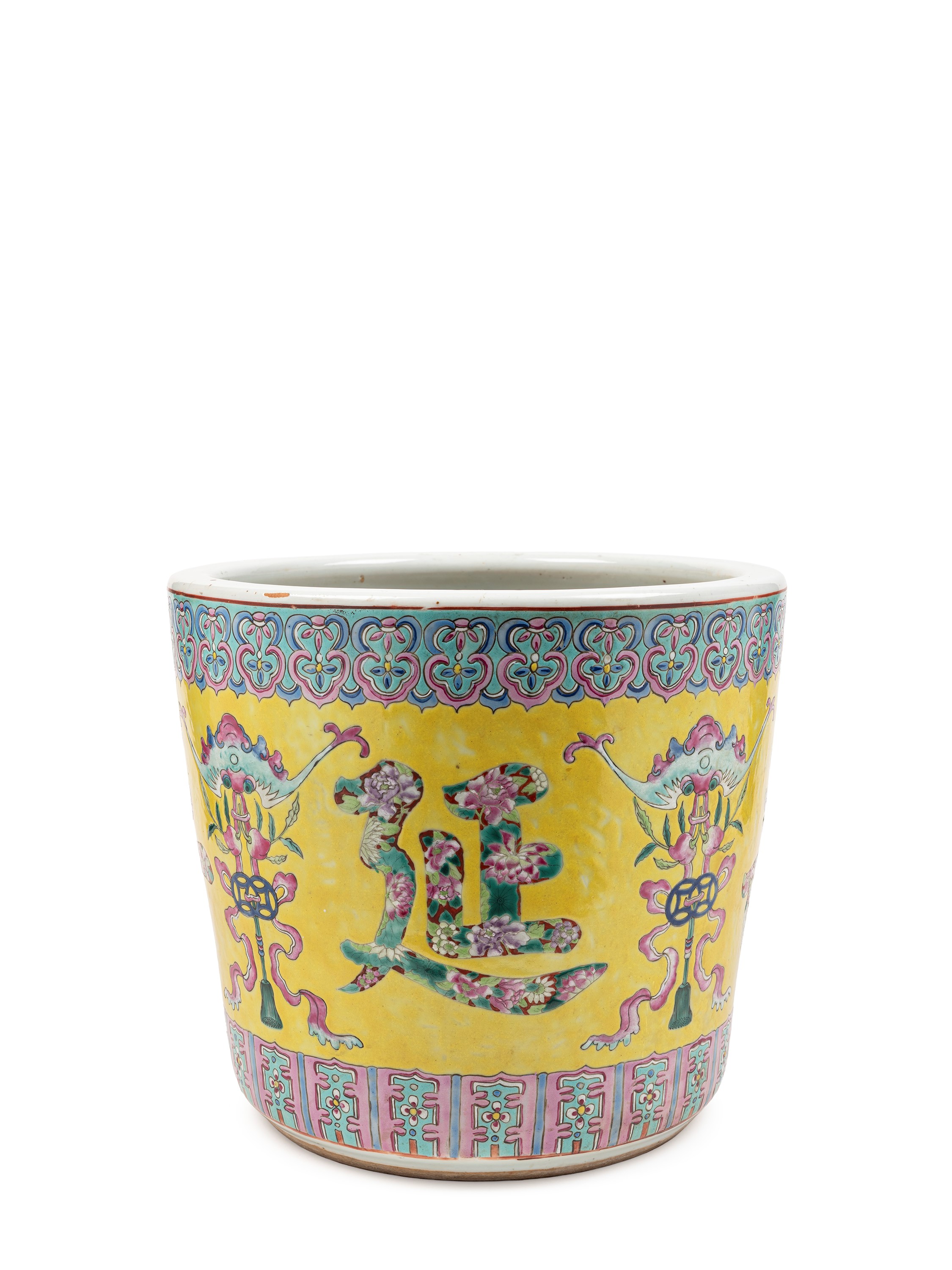 CACHEPOT IN PORCELLANA FAMIGLIA ROSA