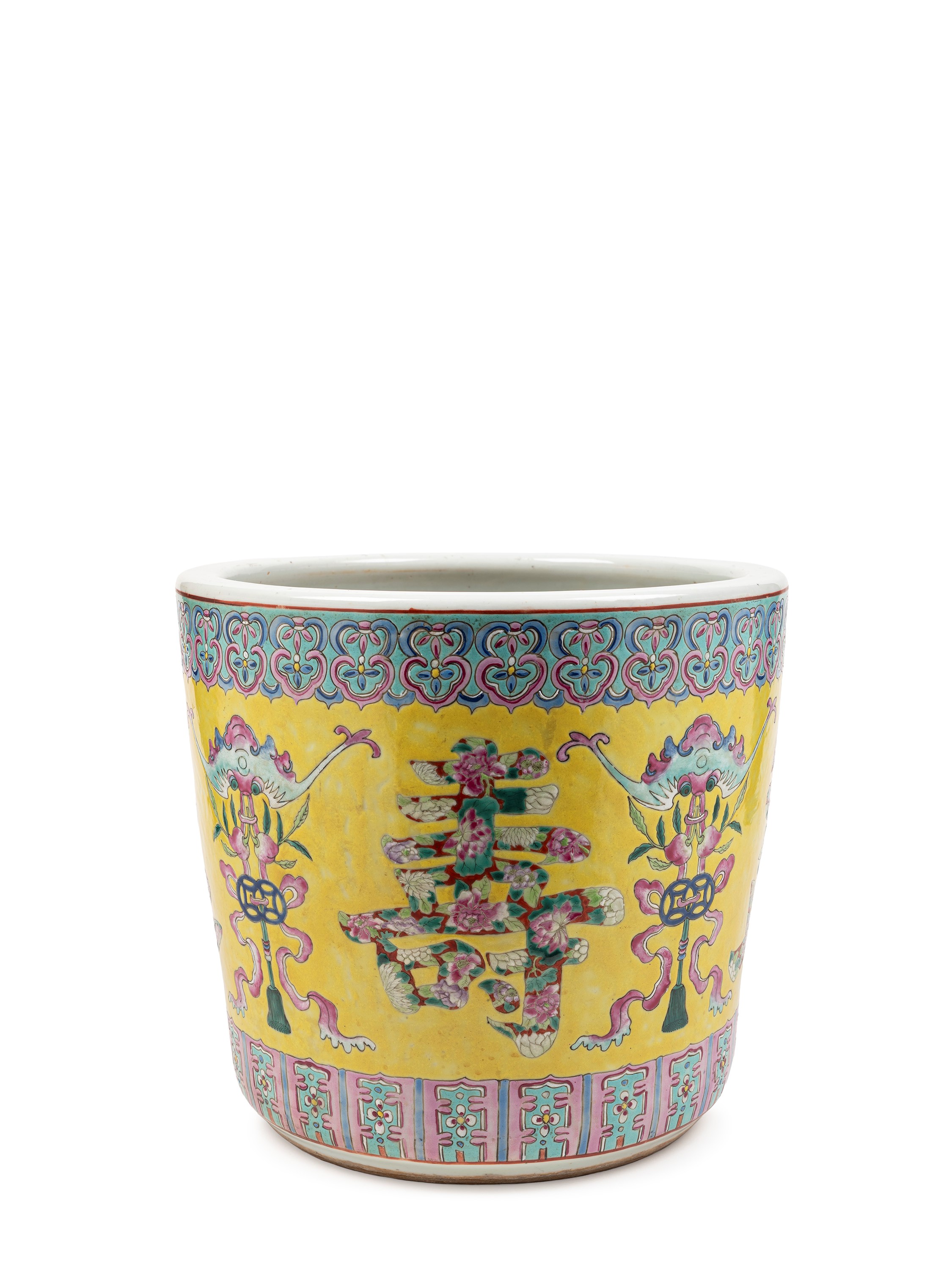 CACHEPOT IN PORCELLANA FAMIGLIA ROSA