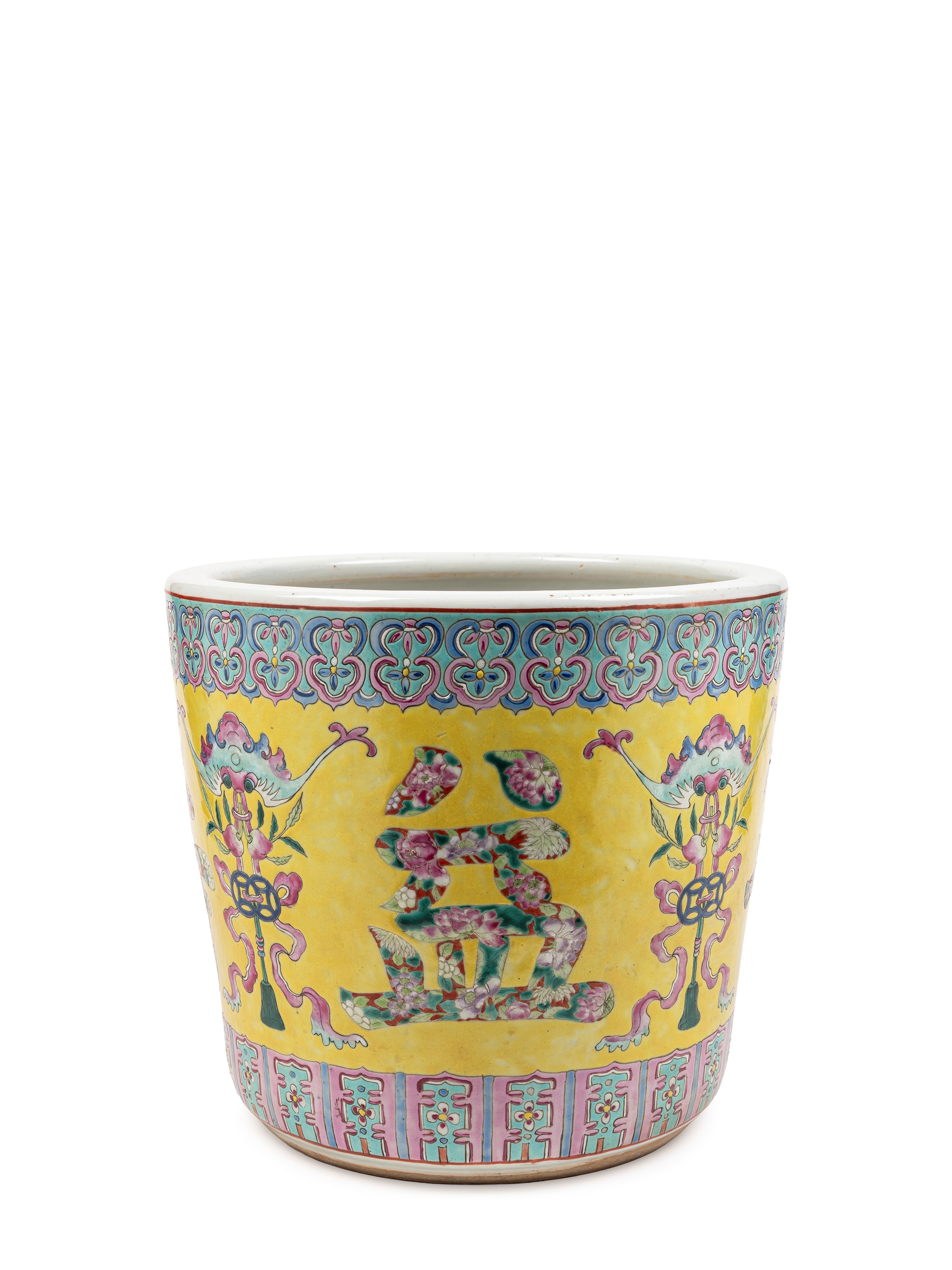 CACHEPOT IN PORCELLANA FAMIGLIA ROSA