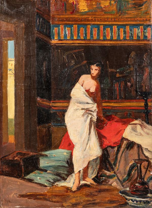 Domenico  Morelli (Attr.) - ODALISCA AL BAGNO