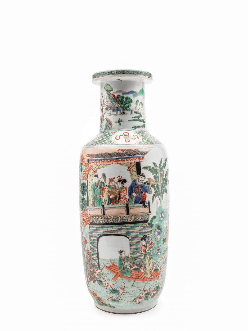 VASO 'ROLEAU' IN PORCELLANA FAMIGLIA VERDE