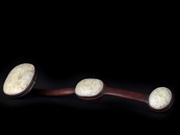 WOOD AND JADE SCEPTRE