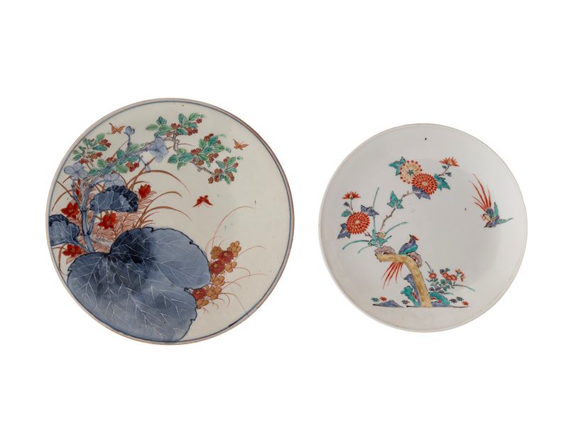 Giappone (periodo Meiji), Due piatti in porcellana