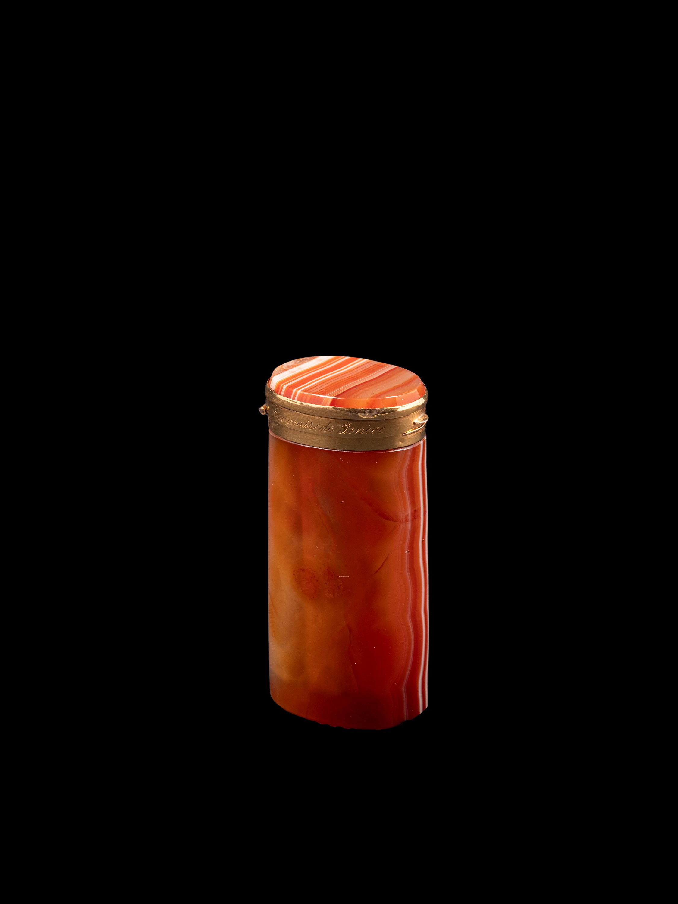 PORTAFIAMMIFERI IN ORO E AGATA