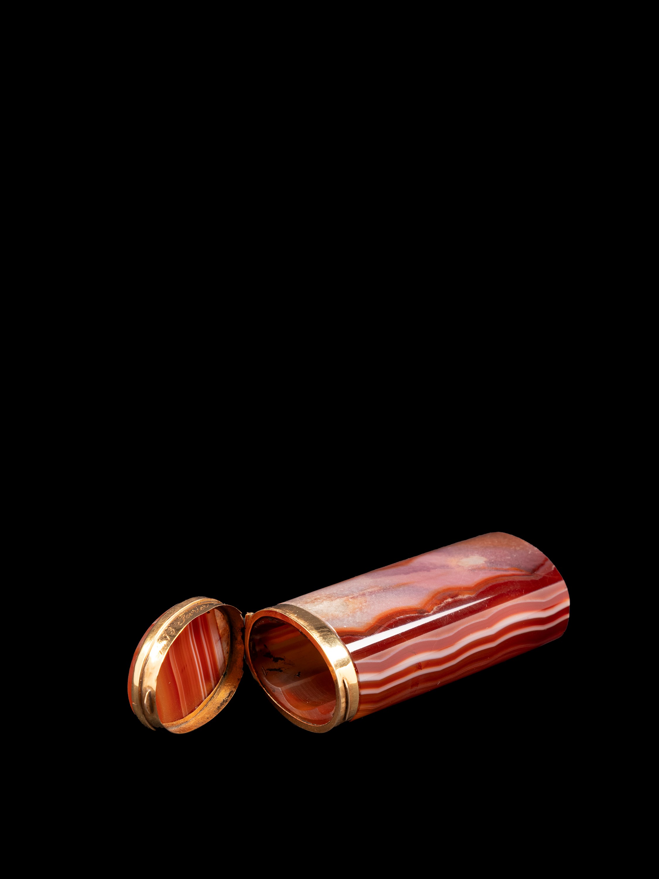 PORTAFIAMMIFERI IN ORO E AGATA