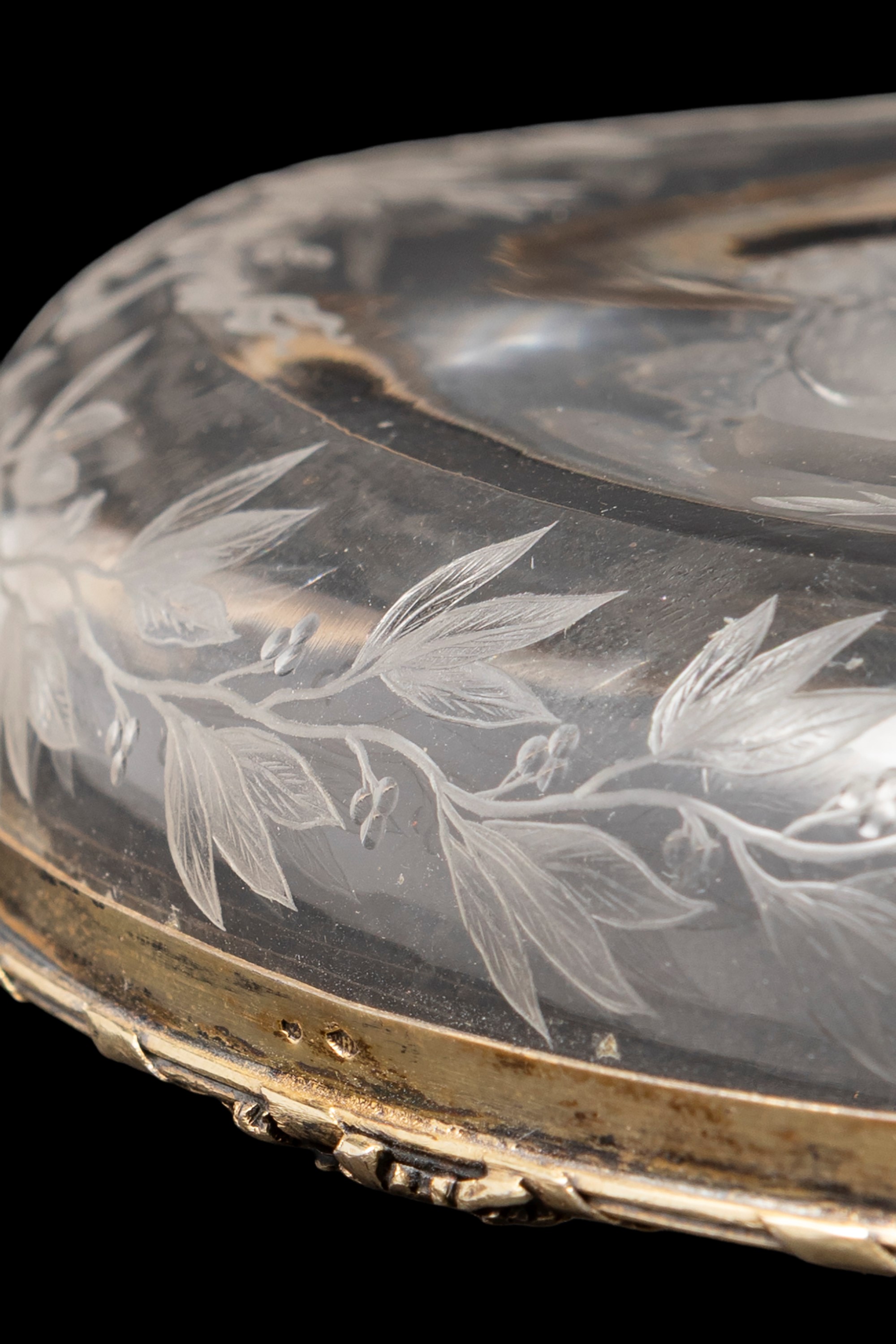 VASSOIO IN CRISTALLO E ARGENTO