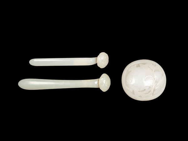 THREE JADE OBJECTS