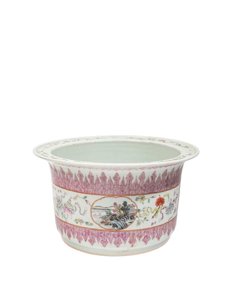 GIARDINIERA IN PORCELLANA FAMIGLIA ROSA