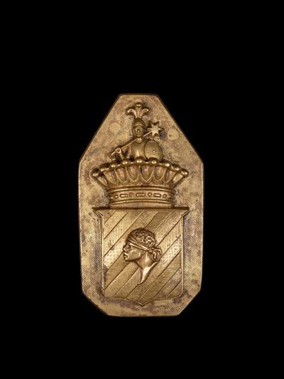 Francia XIX secolo, Sigillo in bronzo con stemma araldico