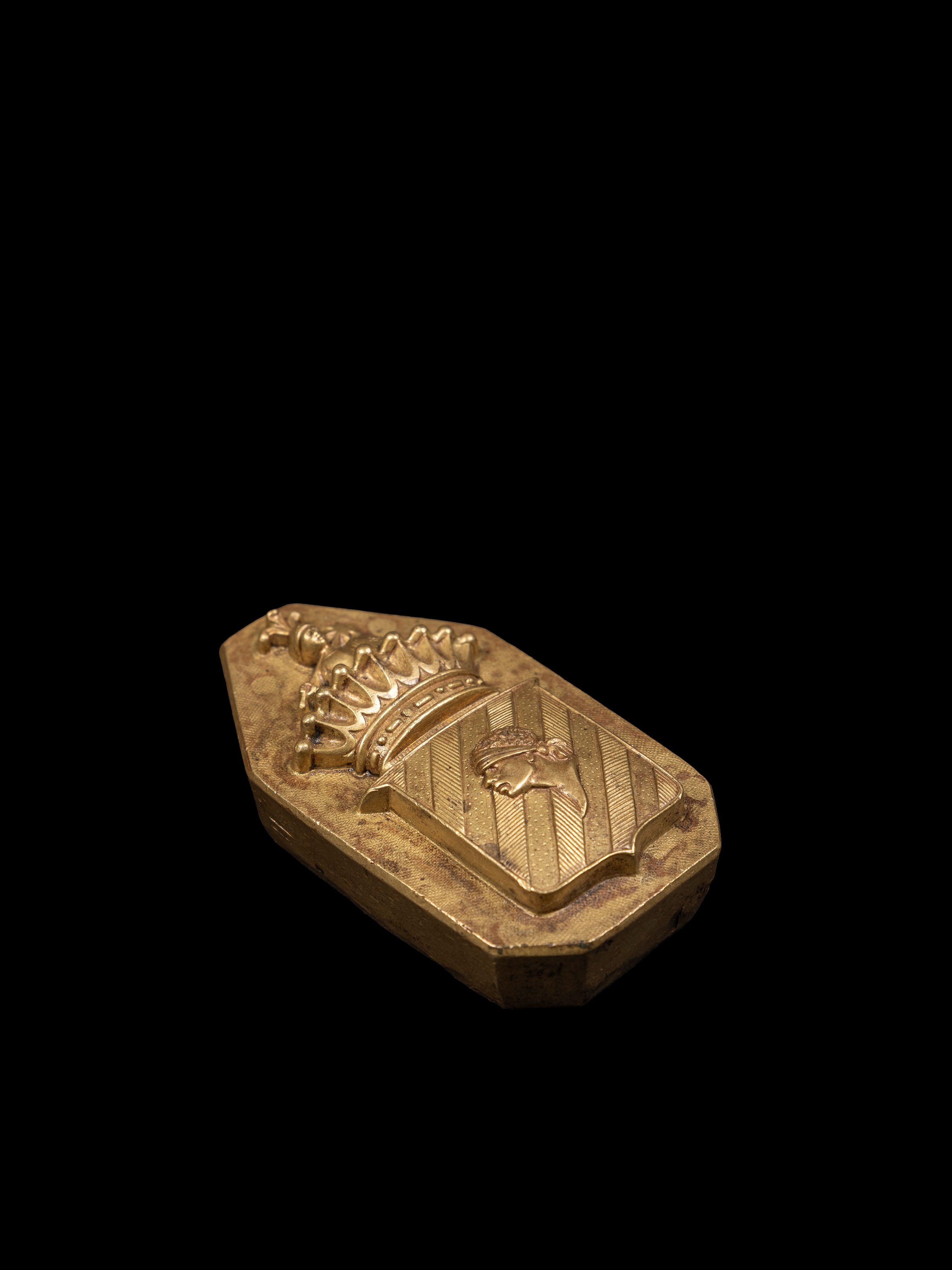 Francia XIX secolo, Sigillo in bronzo con stemma araldico
