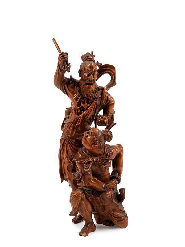 A BOXWOOD OKIMONO