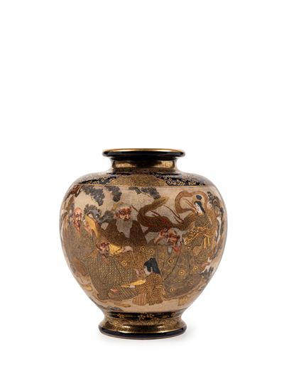 Giappone (periodo Meiji), Vaso in ceramica Satsuma