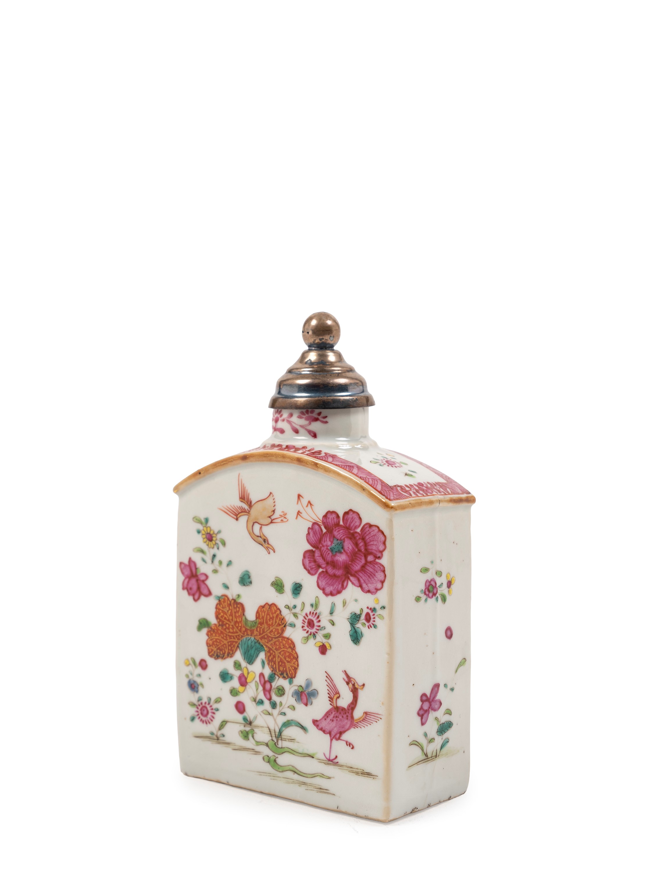 PORTA TÈ IN PORCELLANA FAMIGLIA ROSA