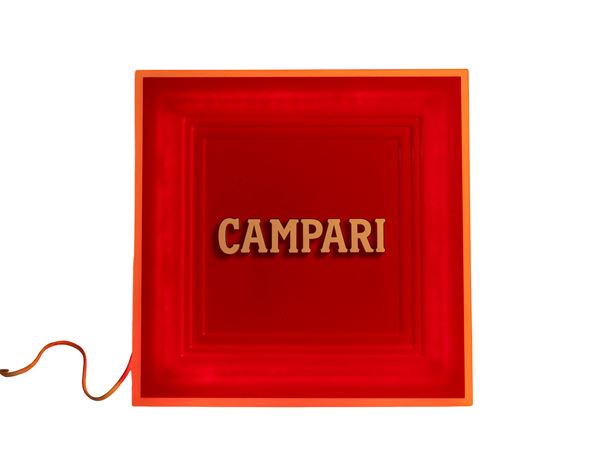 A CAMPARI LED LIGHTED SIGNBOARD