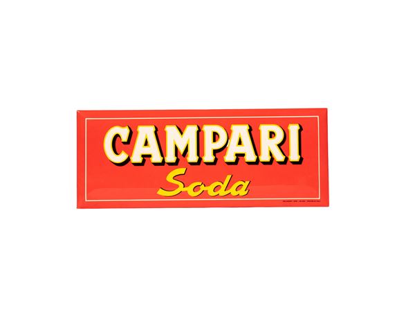 AN ORIGINAL VINTAGE 1950S CAMPARI SODA SIGN
