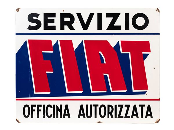 FIAT AUTHORIZED SERVICE WORKSHOP ADVERTISING SIGN