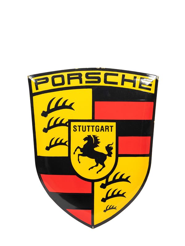 PORSCHE STUTTGART ADVERTISING SHIELD SIGN