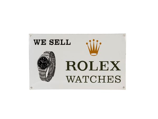 WE SELL ROLEX WATCHES ADVERTISING SHIELD SIGNBOARD
