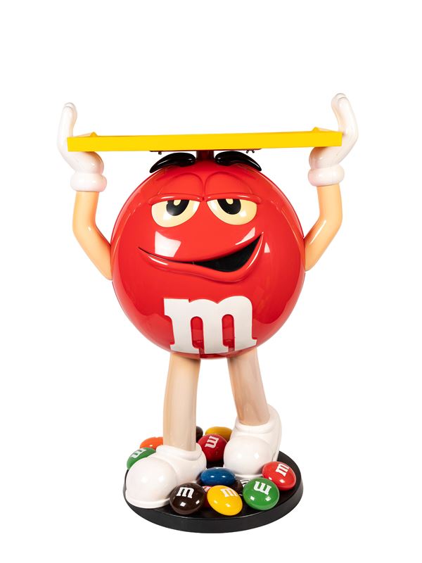 GIANT M&M’S ADVERTISING DISPLAY WITH BUILT-IN TABLE – RED COLOR