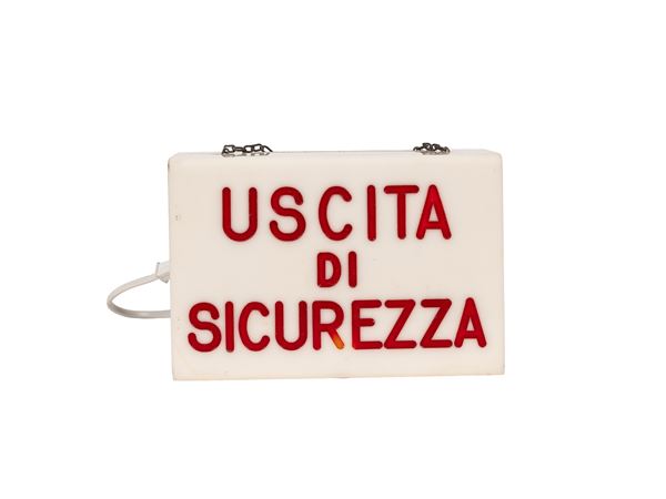 ORIGINAL 1960s CINEMA NEON SIGN: EMERGENCY EXIT