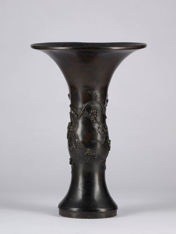 A BRONZE VASE