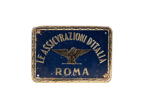 ANTIQUE SIGN: LE ASSICURAZIONI D’ITALIA, ROME