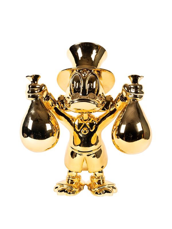 A UNCLE SCROOGE (SCROOGE MCDUCK) RESIN STATUE, WALT DISNEY