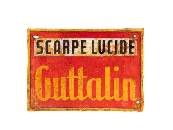 GUTTALIN SHINY SHOES ADVERTISING SIGN