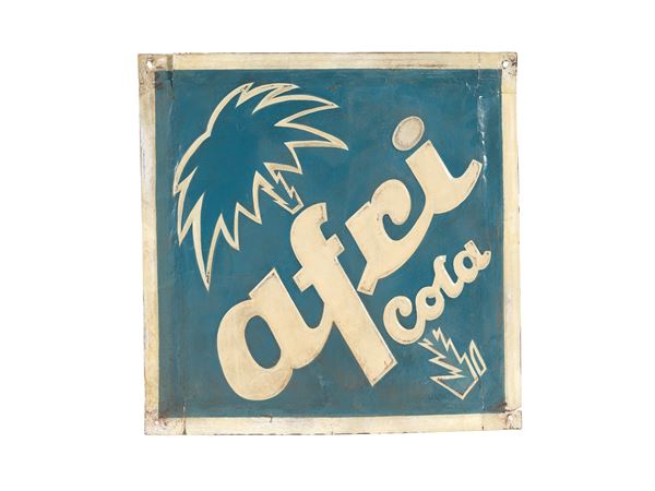 ORIGINAL VINTAGE 1960s AFRI COLA ADVERTISING SIGN