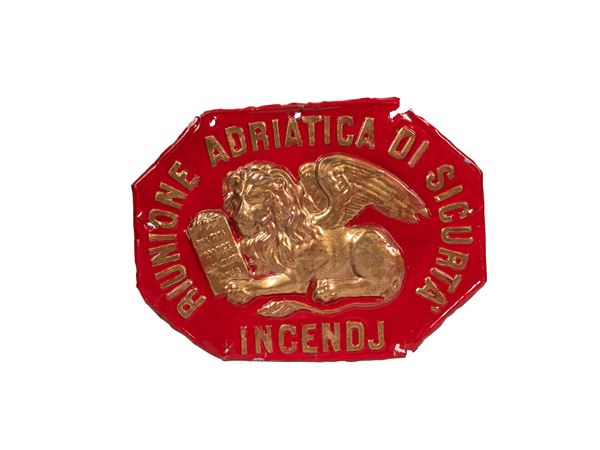 ANTIQUE SIGN: ADRIATIC FIRE SAFETY MEETING