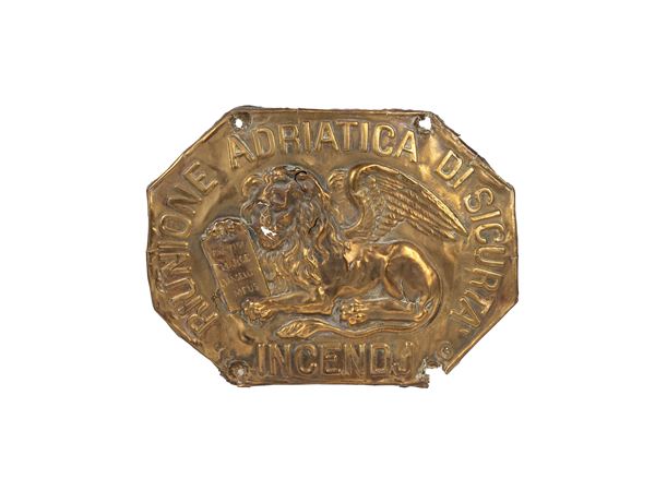 ANTIQUE SIGN: ADRIATIC FIRE SAFETY MEETING