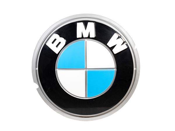 INSEGNA PUBBLICITÀ ORIGINALE DA MEMORABILIA AUTOMOBILISTICA MARCA BMW