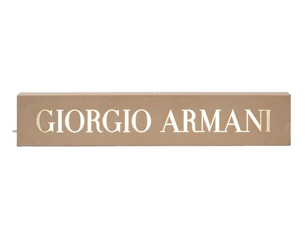 1980s GIORGIO ARMANI ADVERTISING LIGHTED SIGN