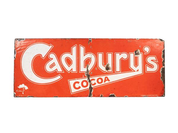 OLD CADBURY’S COCOA ADVERTISING SIGN