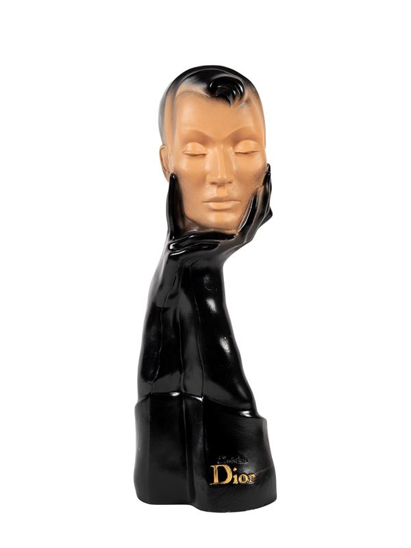 CHRISTIAN DIOR WOMEN’S ADVERTISING BUST, 1960s, BLACK COLOR