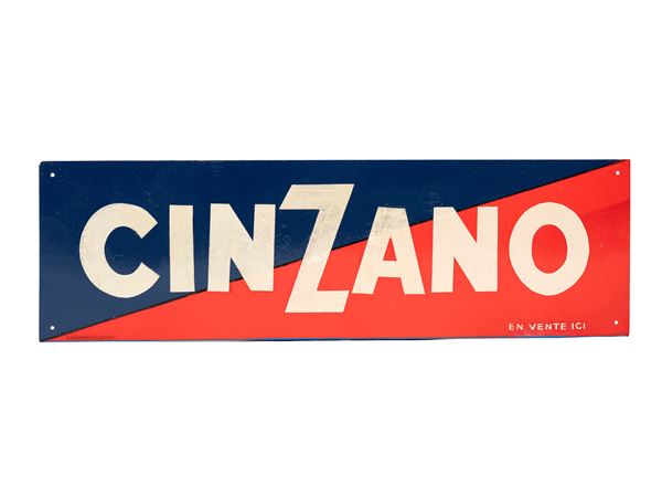 AN ORIGINAL CINZANO ADVERTISING SIGN